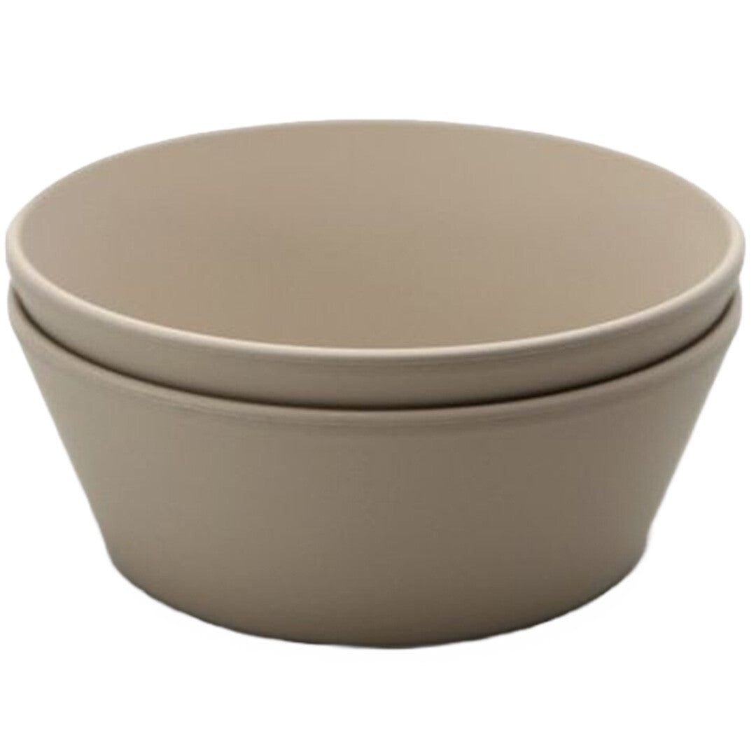 Mushie kinderkommen rond - vanilla - 2st