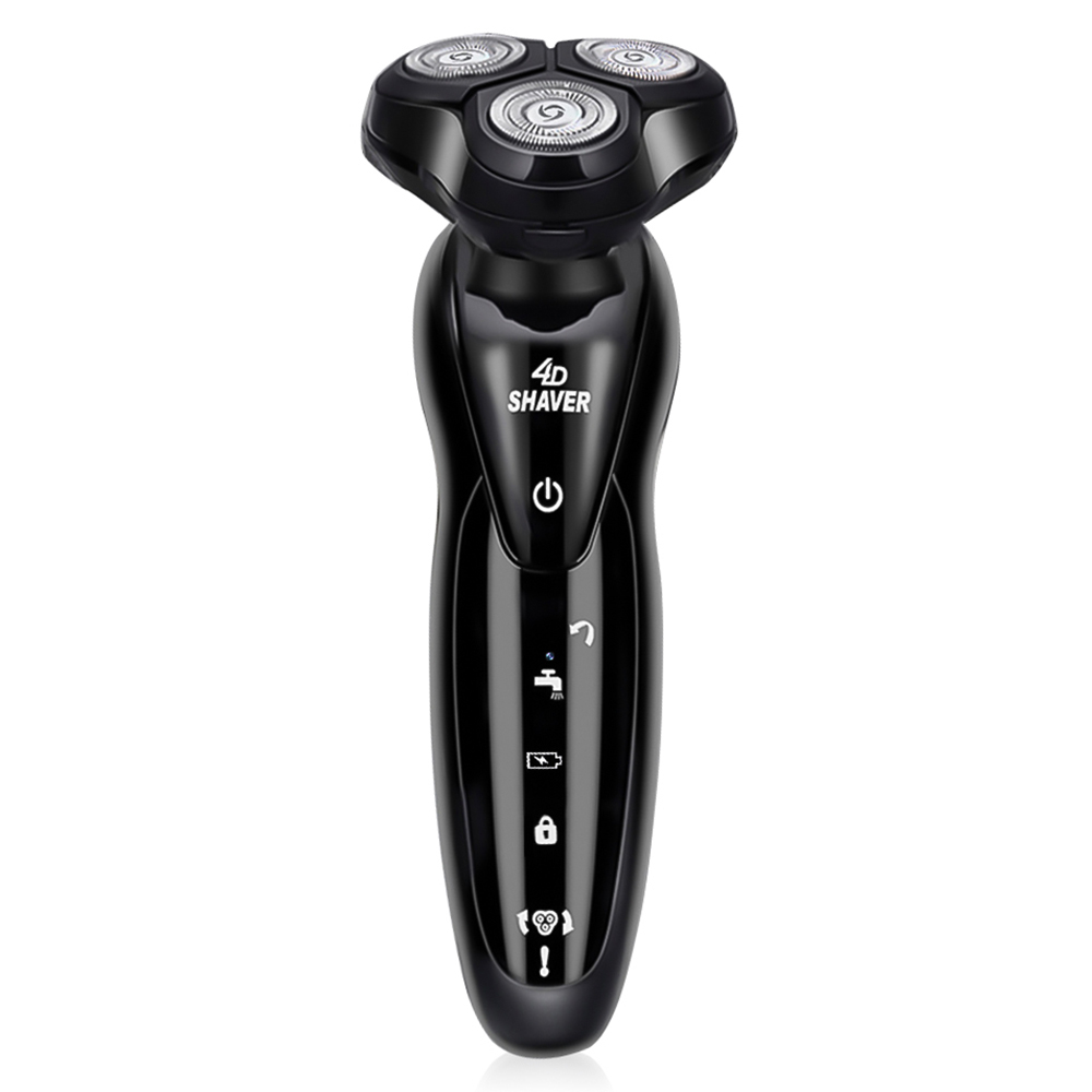 Elektrischer Rasierer mit integrierter Mini WiFi Kamera Full HD 1080p mit Akku und LED-Anzeige (iOS/Android) - Schwarz