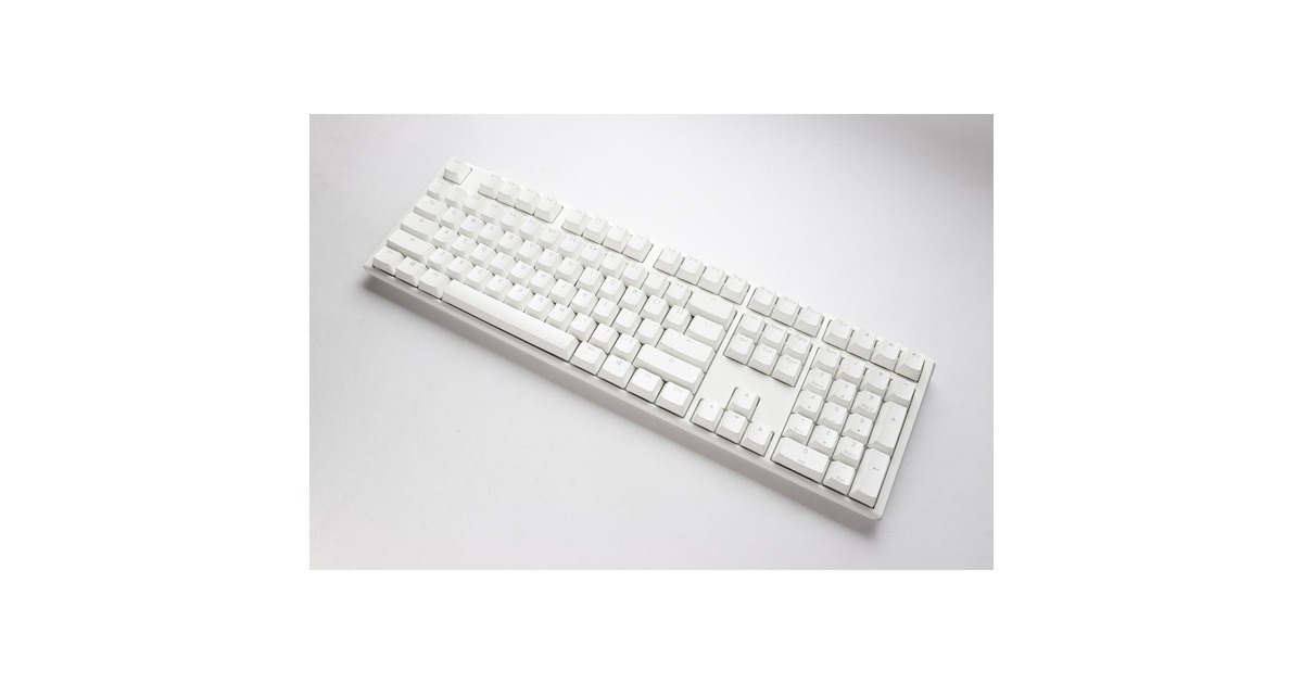 DuckyOne 3 Classic Pure White, toetsenbord  (Wit, US lay-out, Cherry MX Silent Red, RGB led, Double-shot PBT, Hot-swappable, QUACK Mechanics)