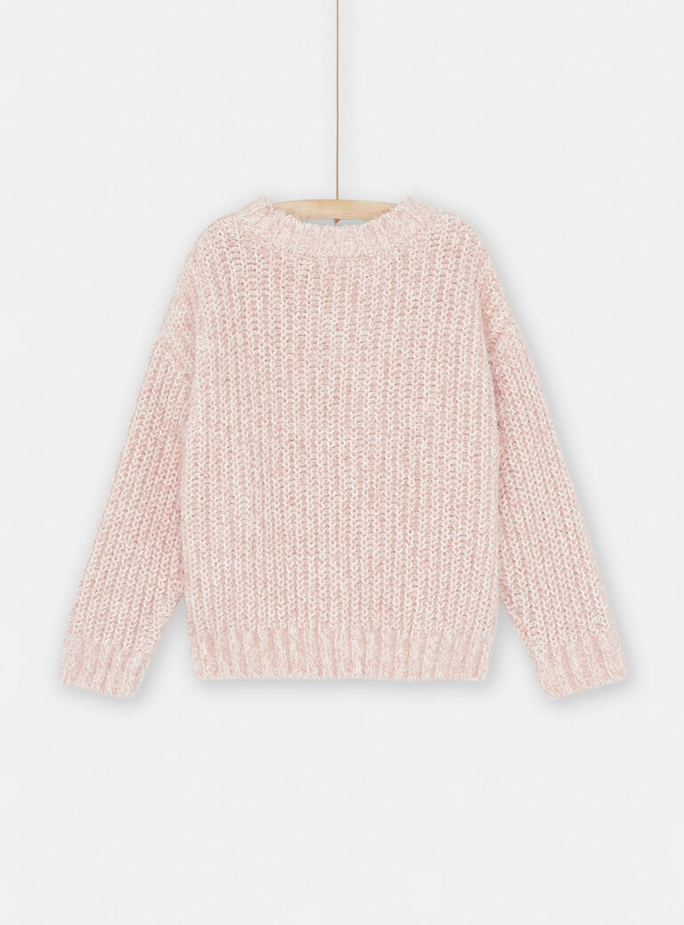 Pull rose à manches longues