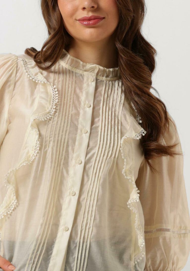 LOLLYS LAUNDRY ecru lollys laundry blouse vidall shirt 3/4