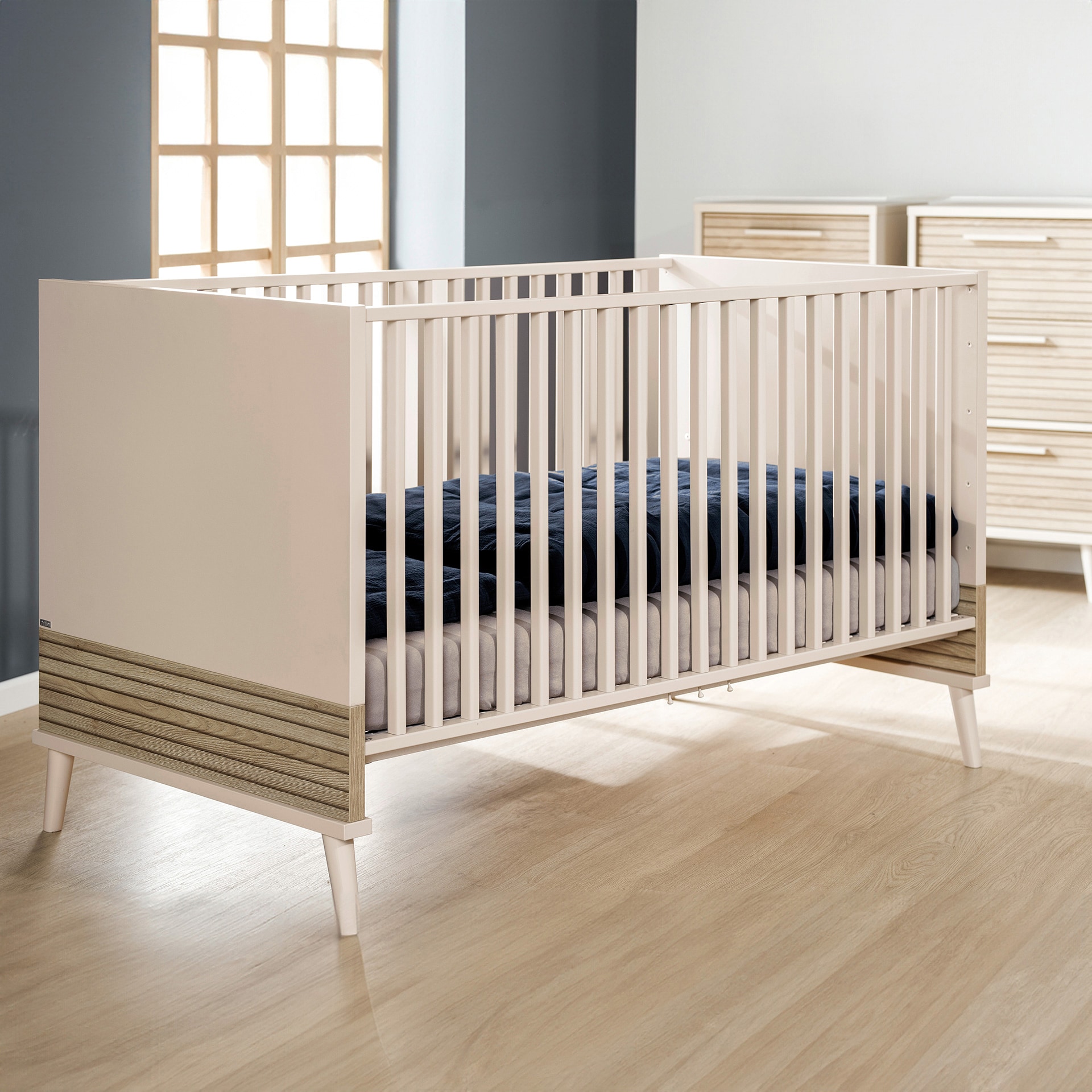 PAIDI Babybett EEFJE 70 x 140 cm beige/ braun