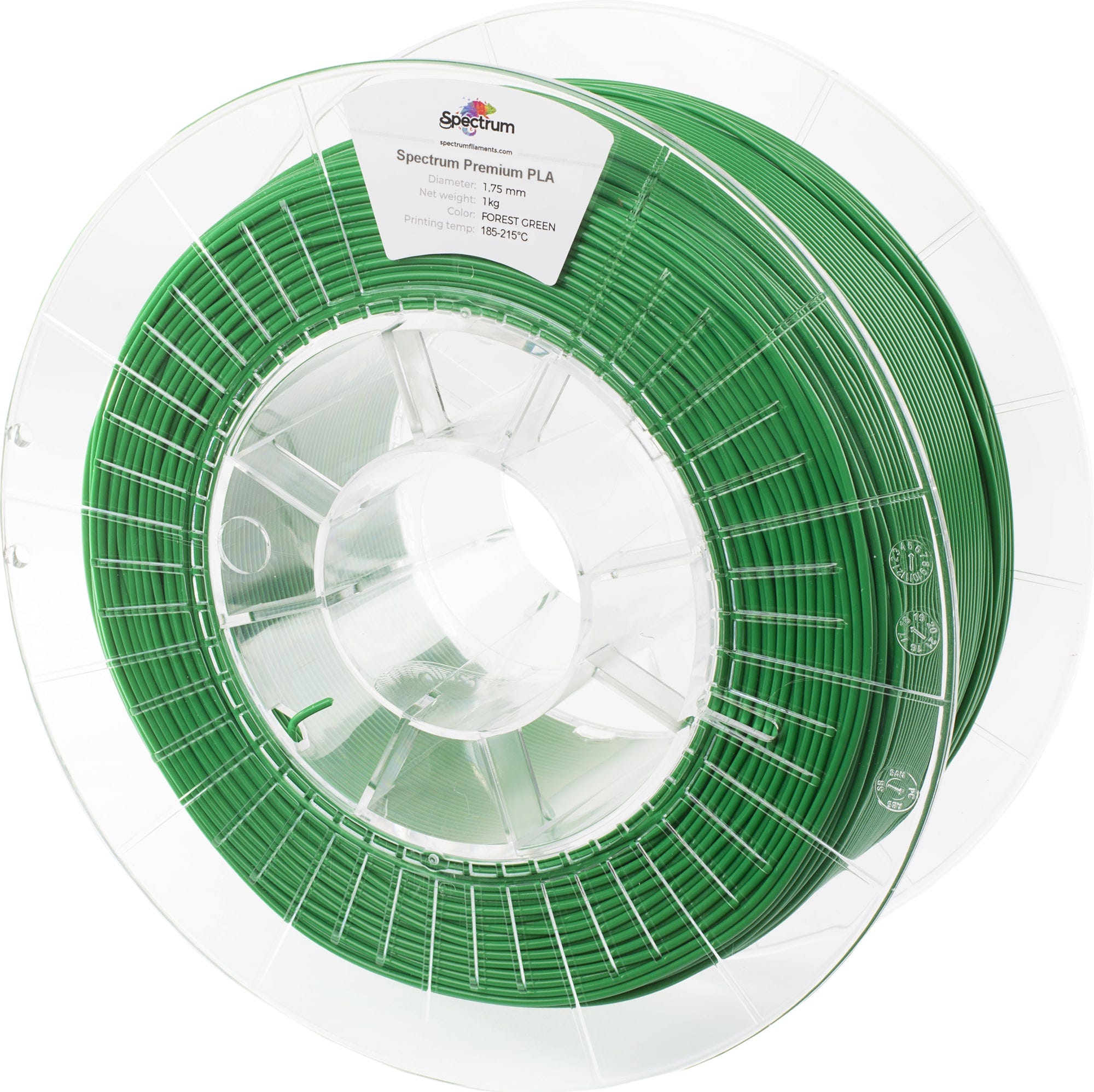 Spectrum  PLA Premium Forest Green, 1,75 mm / 1000 g    Verzugsfreies PLA in guter Qualität