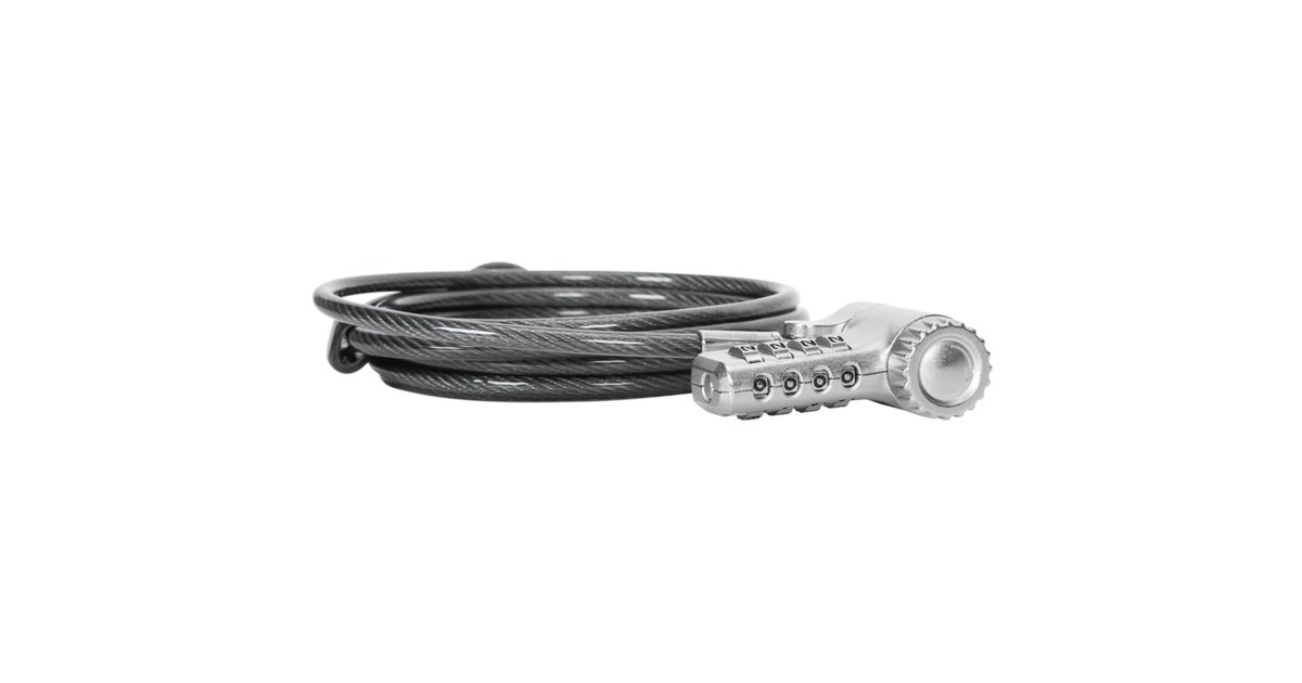 TargusDEFCON Ultimate Universal Serialised Combination Cable Lock with Slimline Adaptable Lock Head diefstalbeveiliging