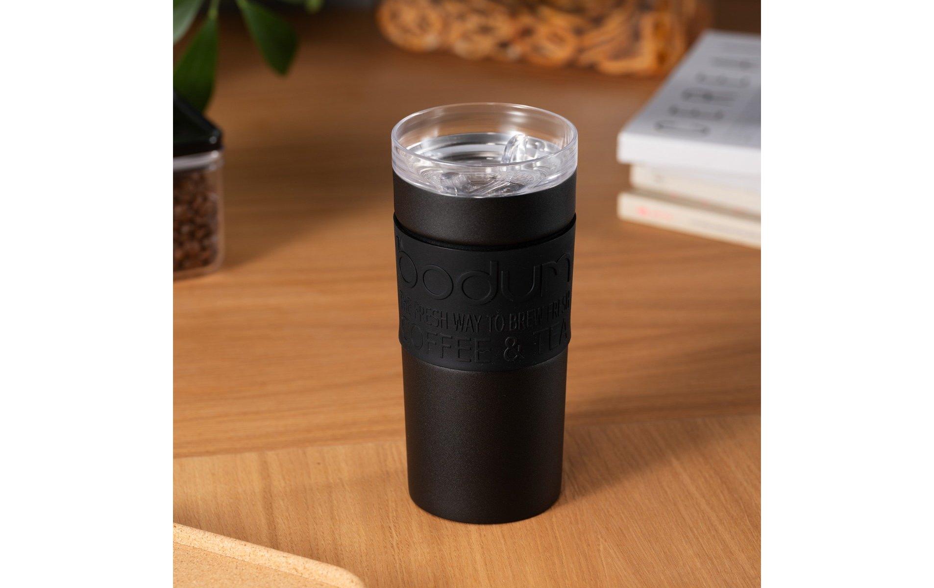 Travel Mug Iced Vanilla Latte, Schwarz, 0.35 lVacuum Reisebecher aus Edelstahl