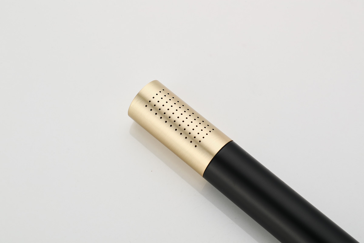 Saniclear Brass Pro handdouche geborsteld messing en mat zwart