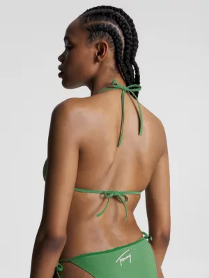 Top de biquíni triangular com decote halter exclusivo