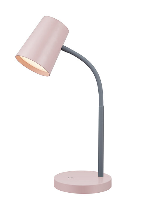 Lampe de bureau LED intégrée L.23 x l.13 x H.40 cm 7,8W 400lm rose dimmable