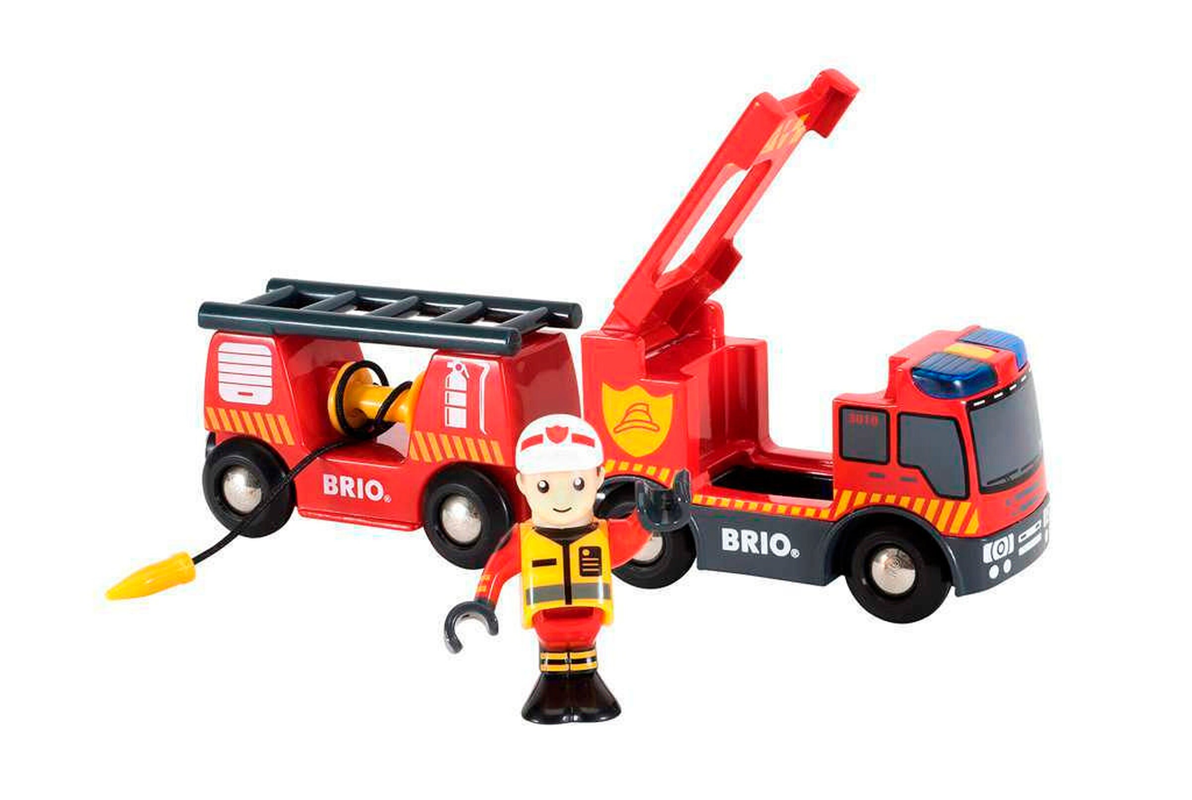BRIO Feuerwehr-Leiterfahrzeug mit Licht & Sound