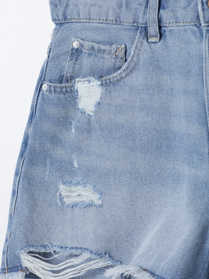 Shorts jeans rasgados - Índigo