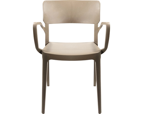 Stapelbare stoel met armleuningen Veba Wing 82 x 54 x 55 cm kunststof beige