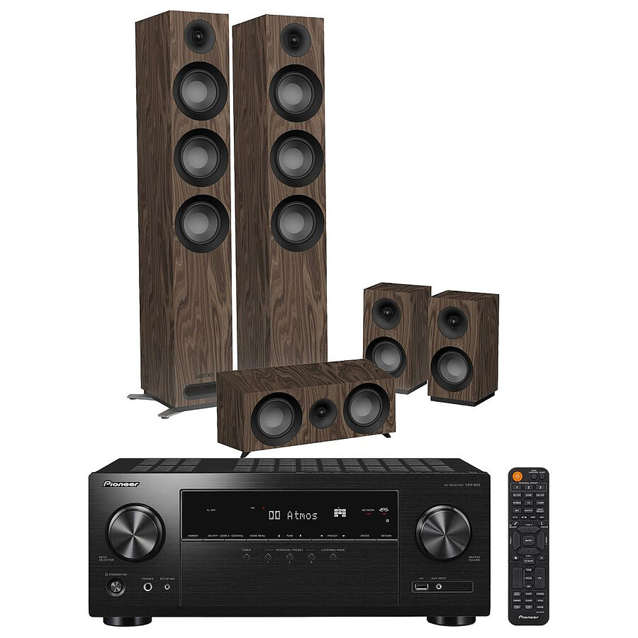 Pioneer VSX-935 Noir + Jamo S 809 HCS Noyer