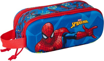 Marvel Spider-Man 3D Dobbeltpennal, Blå