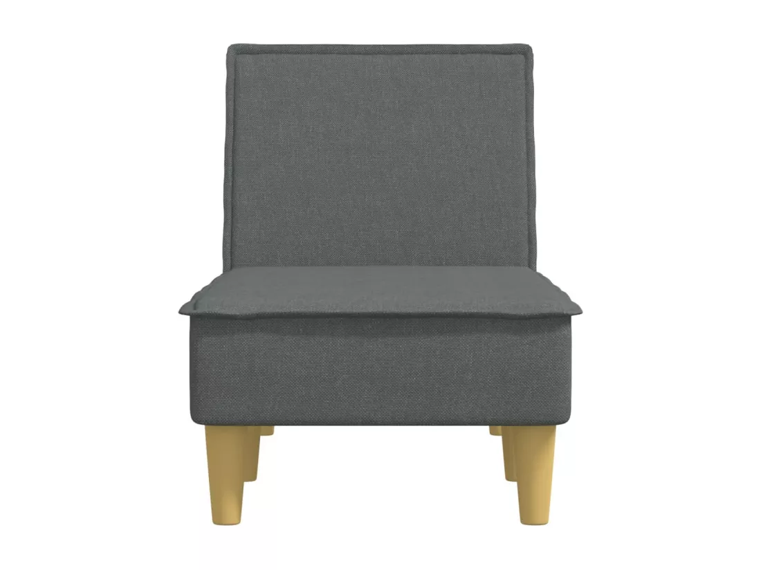 Chaise longue gris foncé tissu