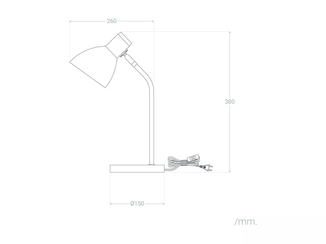Lampe de Bureau Flex Métal Luxo Brun