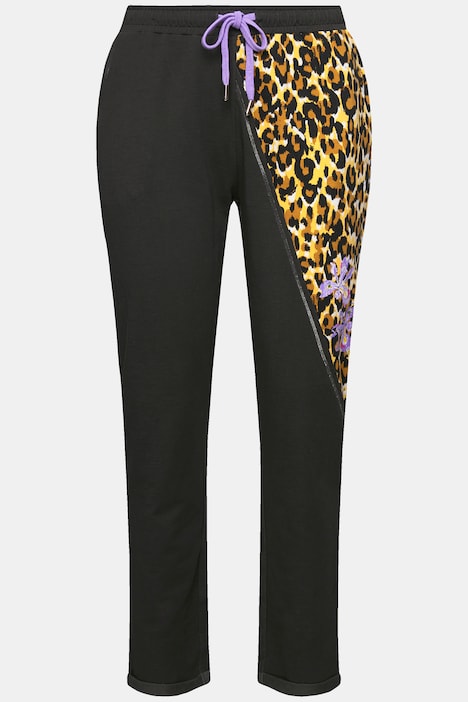 Hose, cold dyed, Leo-Applikation, Elastikbund