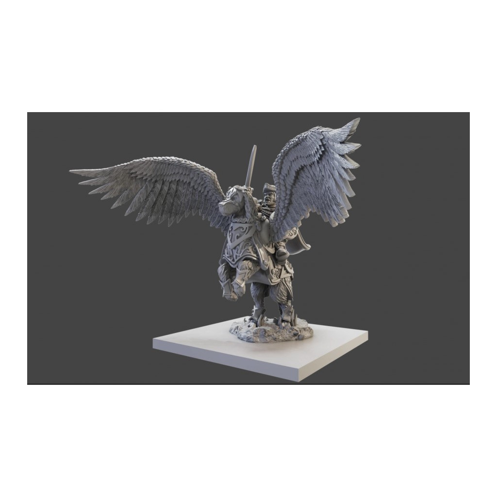 Kings of War - Kings of War Halfling General on Winged Aralez