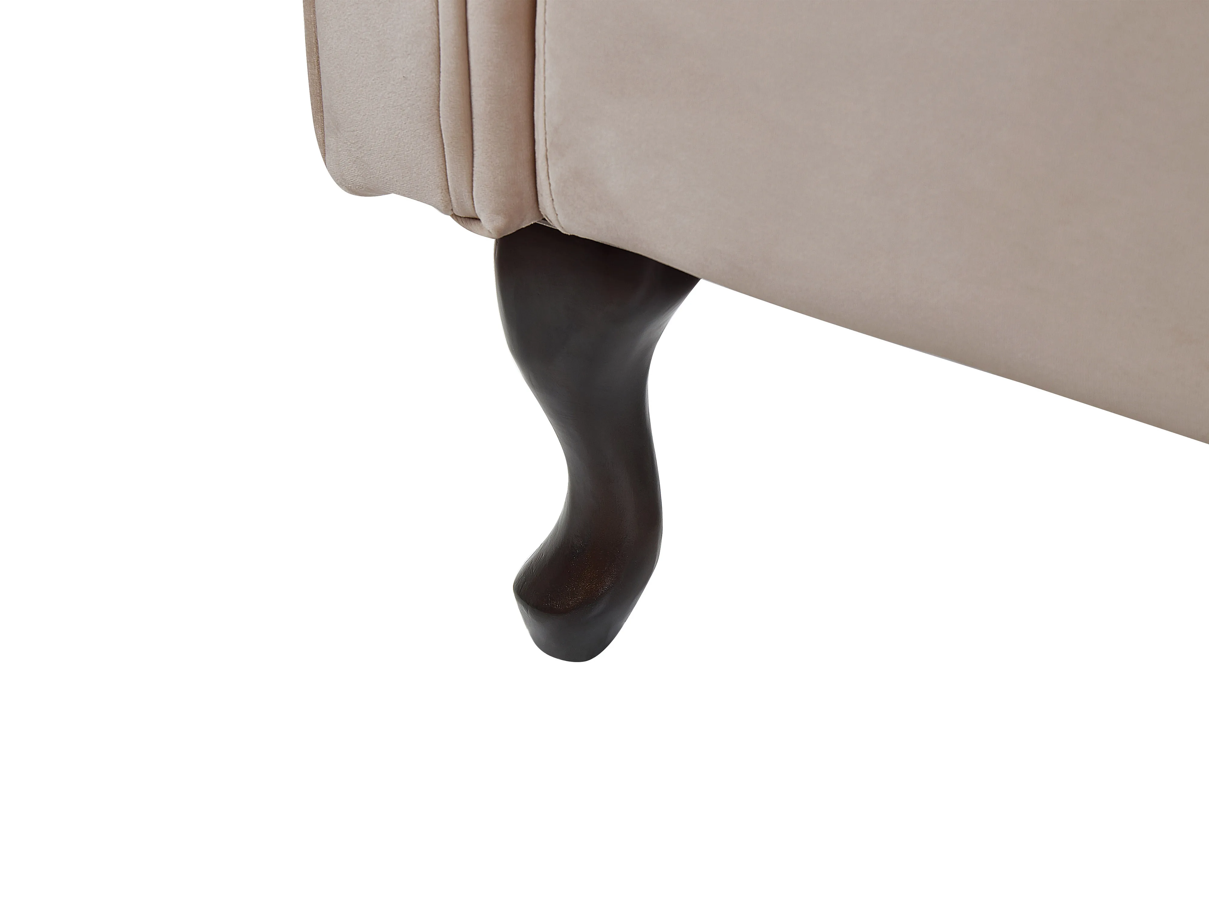 Linkszijdige chaise longue LATTES Fluweel Beige