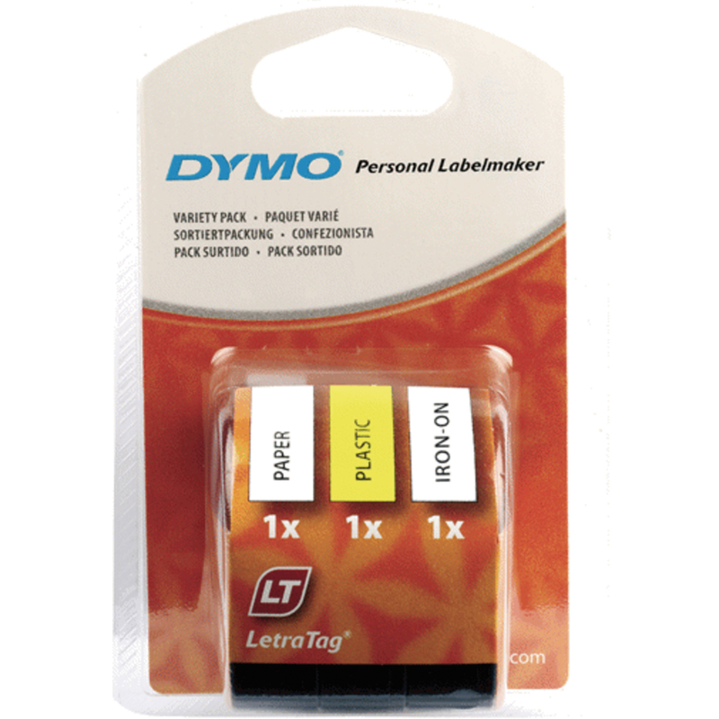 Dymo Beschriftungsbänder-Set LetraTag, S0721800, 3 Stück