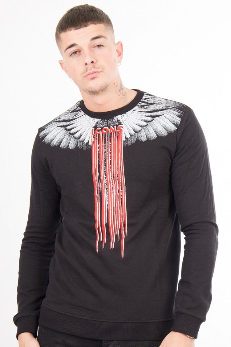 Pull Icons ailes noir