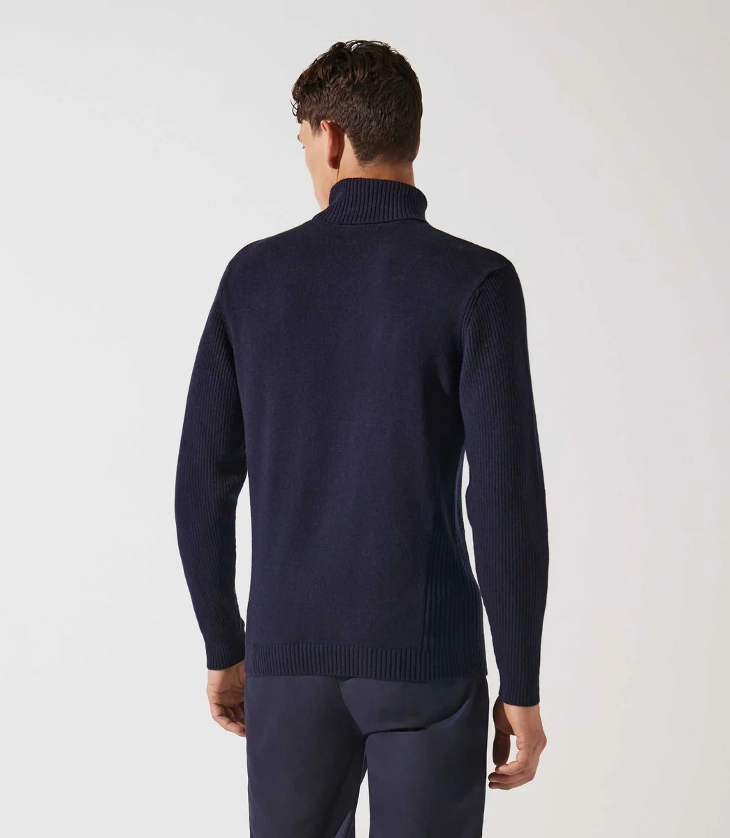 Pull col roulé sport marine