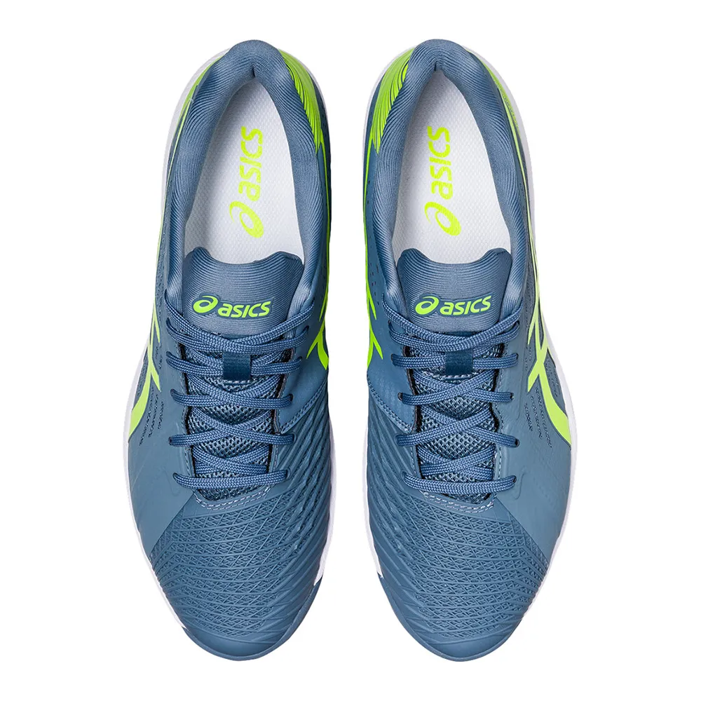 Asics SOLUTION SWIFT™ FF CLAY - Chaussures tennis Homme steel blue/hazard green