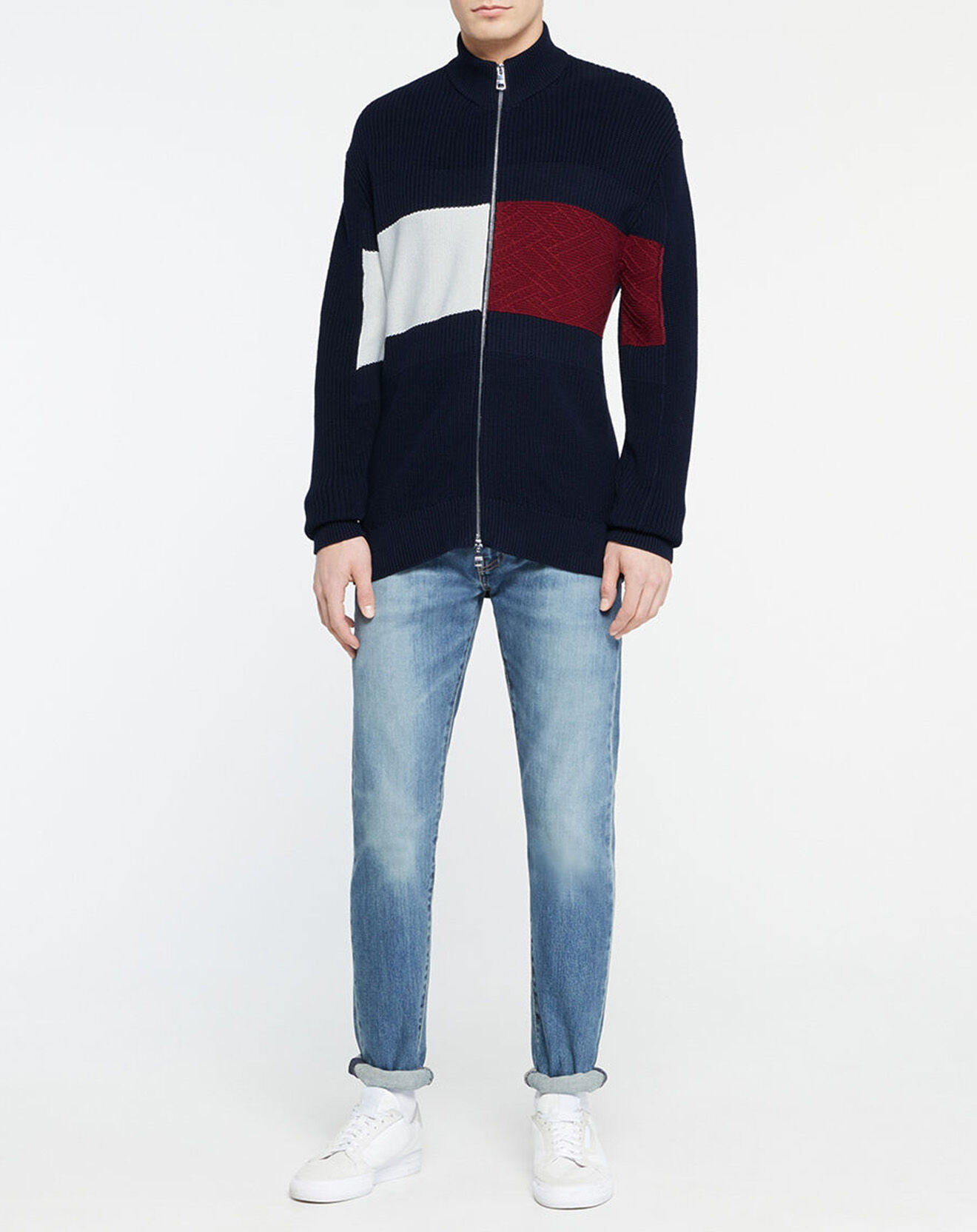 Tommy Hilfiger Gilet Colorblock Striped bleu marine