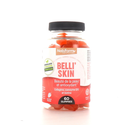Nat & Form Belli Skin gummies peau - Collagène, coenzyme Q10