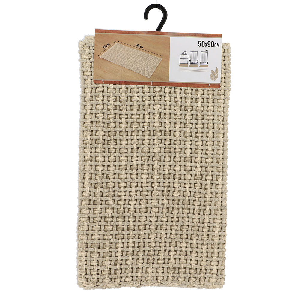 Tapis tressé beige 50x90cm