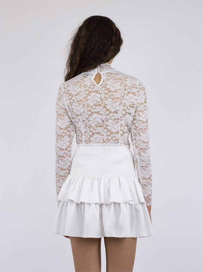 Neo Noir Liza Laceflower Blouse White
