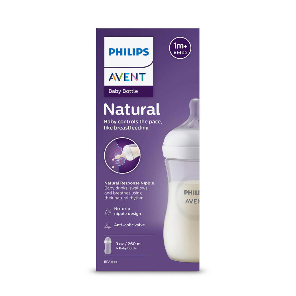 Voorkeur voor oude speenNatural Response babyfles - 260 ml (1 fles)