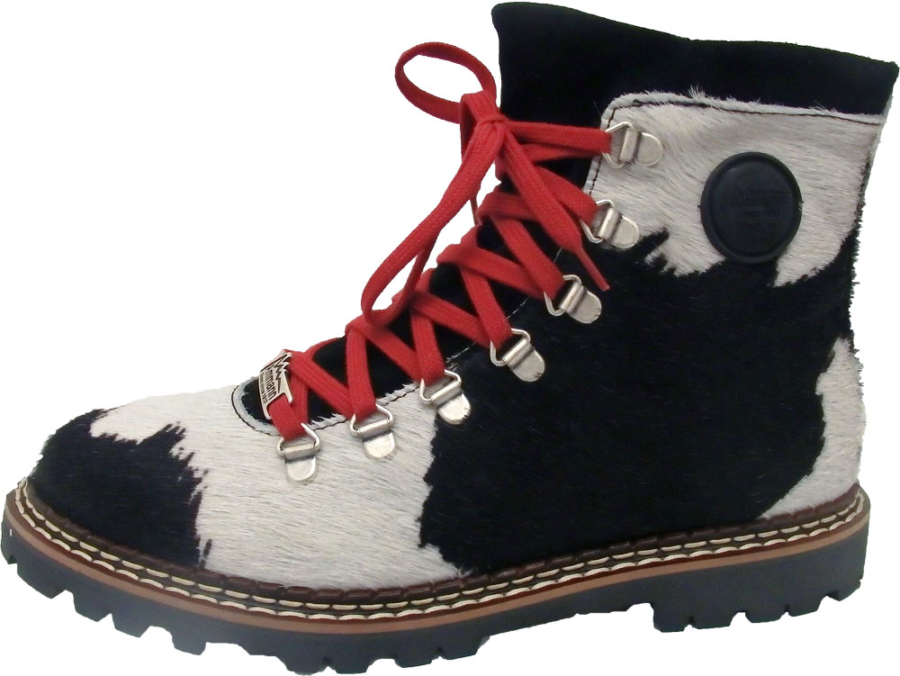 Ammann Stiefel Splügen Fell schwarz/weiss