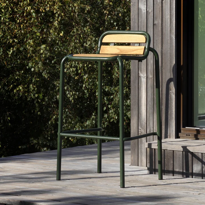 Normann Copenhagen - Vig Outdoor Barstuhl, H 75 cm, schwarz