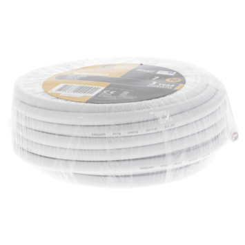 Q-Link coax kabel 10 meter wit kabelkeur