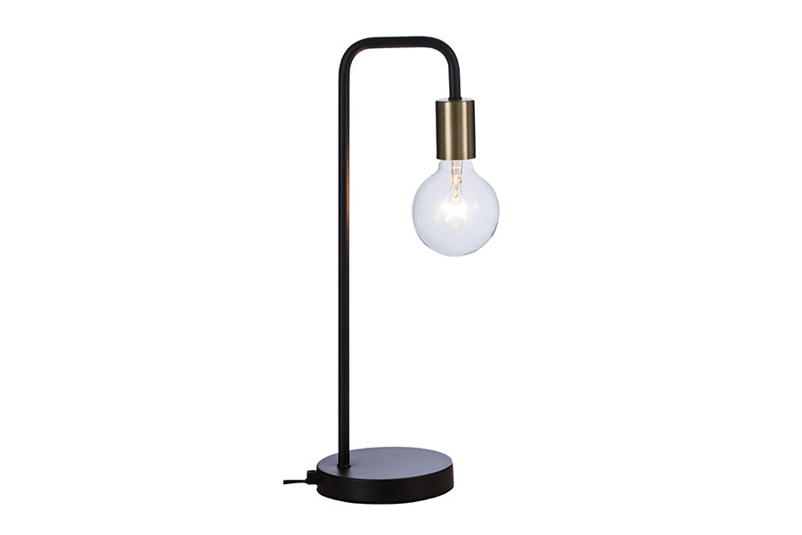 Zeb bordlampe Sort og messing. H50 cm