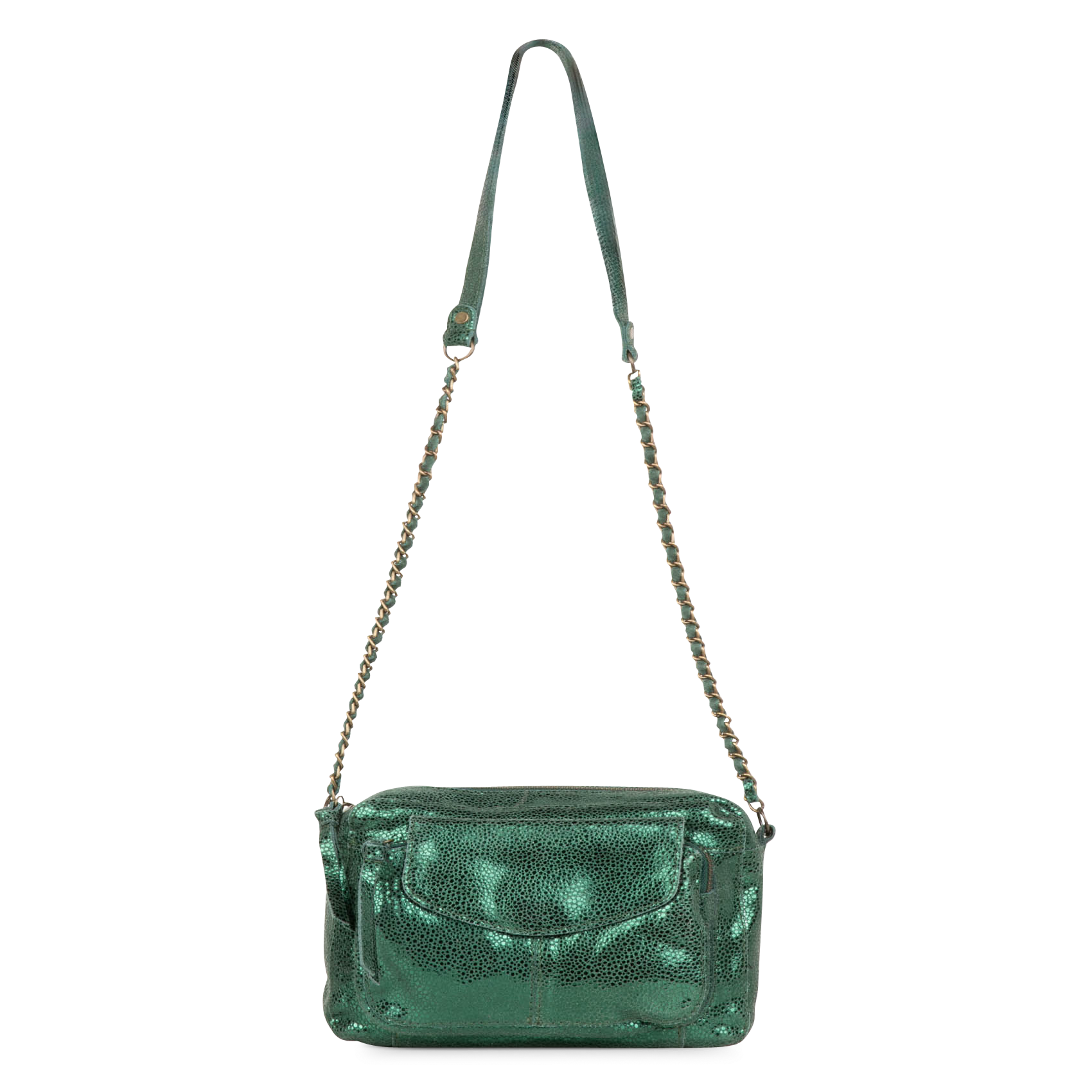 NAINA - Sac bandoulière en cuir | Vert