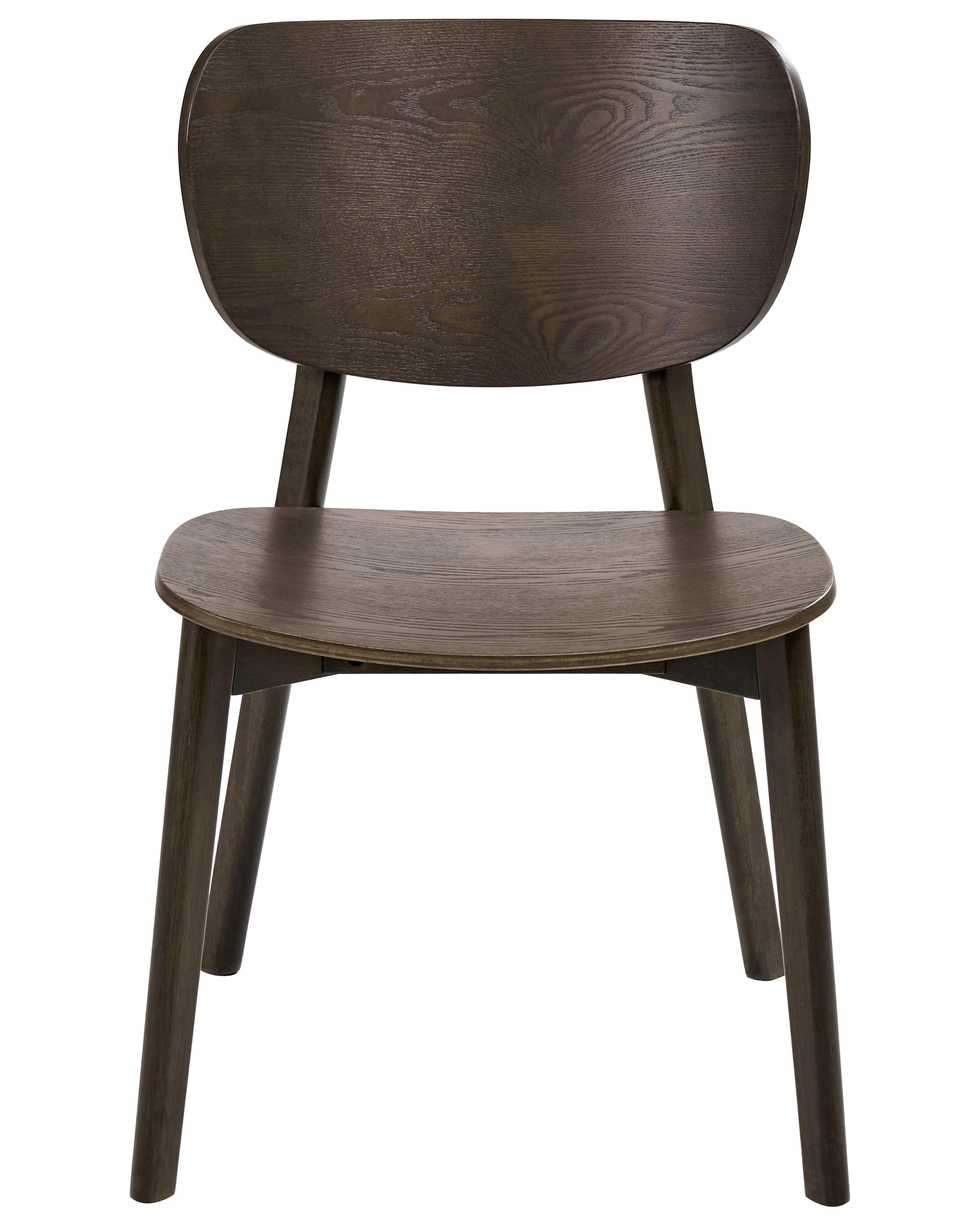Set van 2 eetkamerstoelen OVERLY Hout Donkerbruin