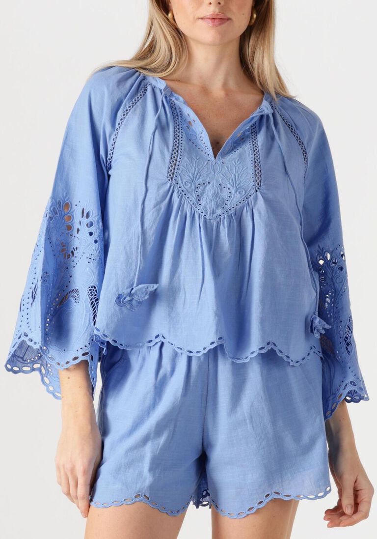 blauwe scarlett poppies blouses ashu top