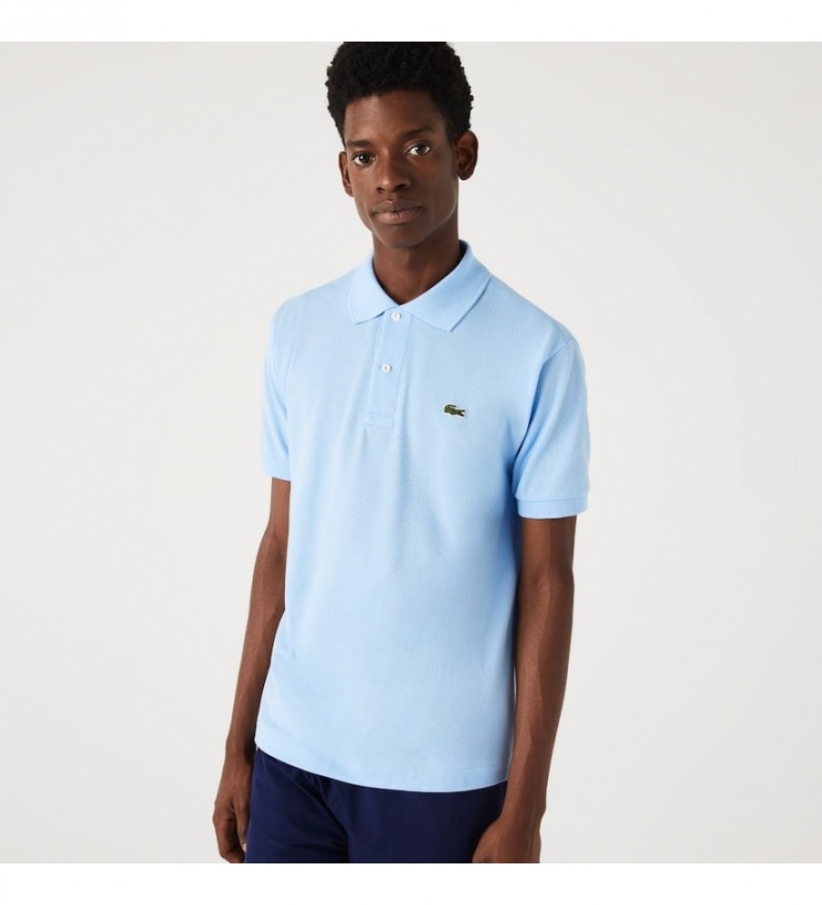 Camisa polo Lacoste Classic Fit tamanho G (12, 12) azul claro