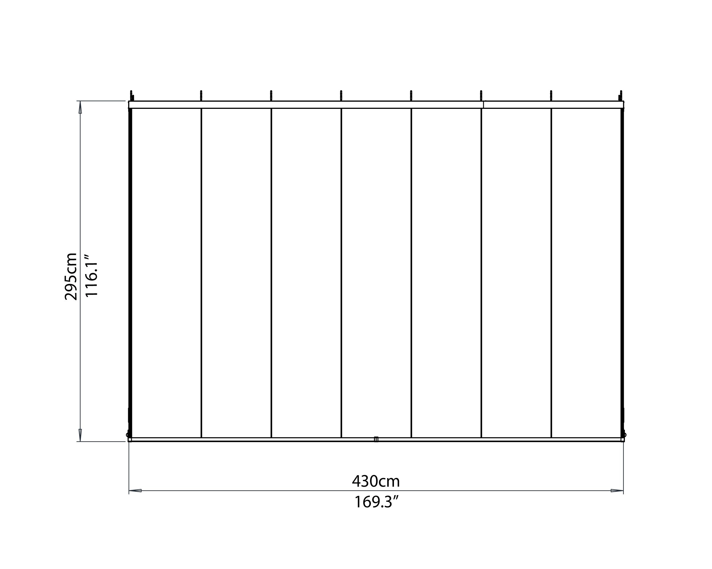 Palram - CanopiaSanRemo Wintergarten, weiß in cm H 285-310 cm x B 295 cm x T 430 cm