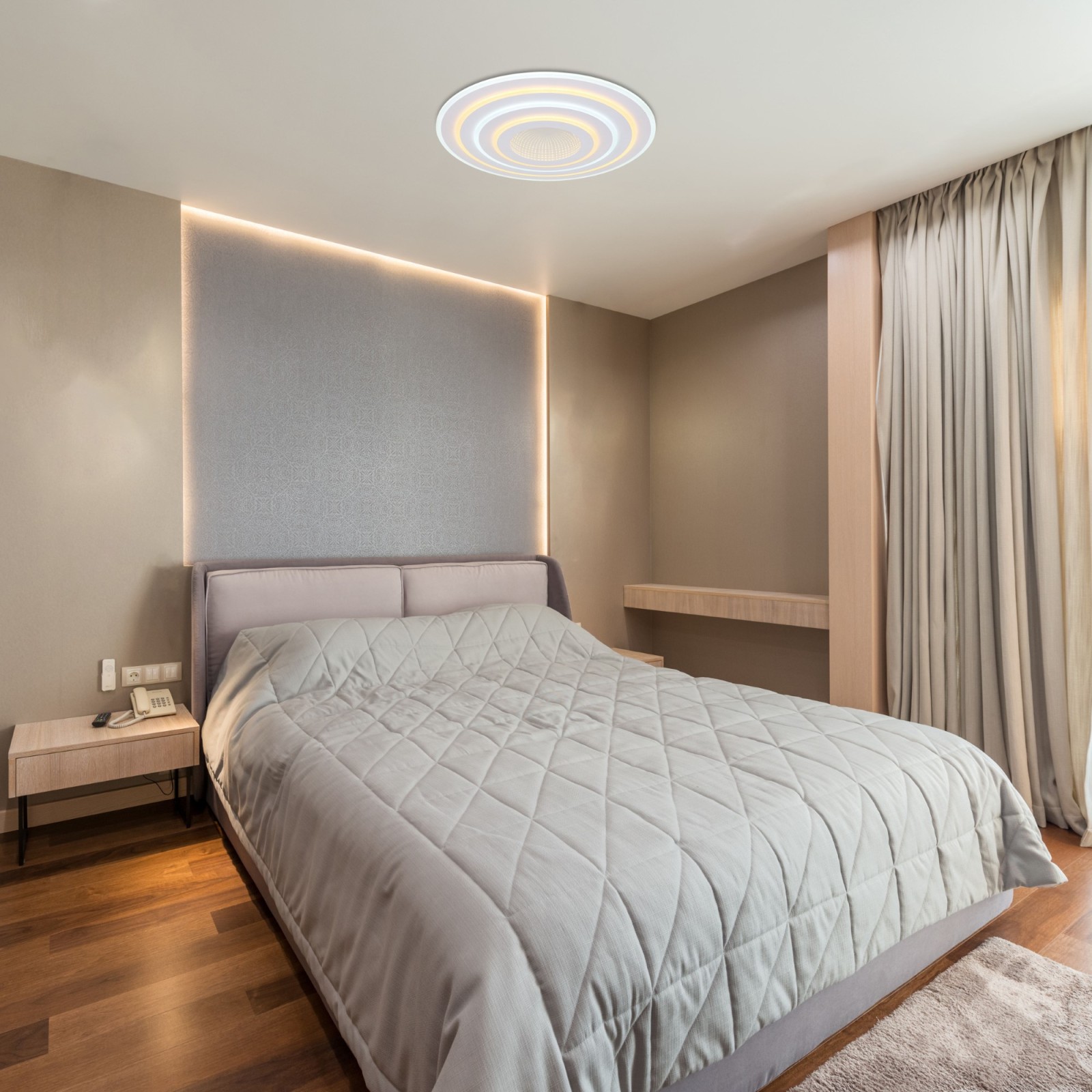 LED-Deckenleuchte - weiß - 3D-Effekt - Ø 70 cm