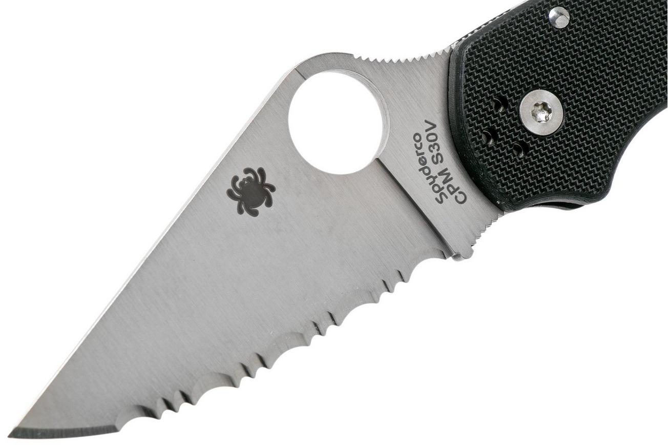 Spyderco Para 3 C223PBK serrated zakmes