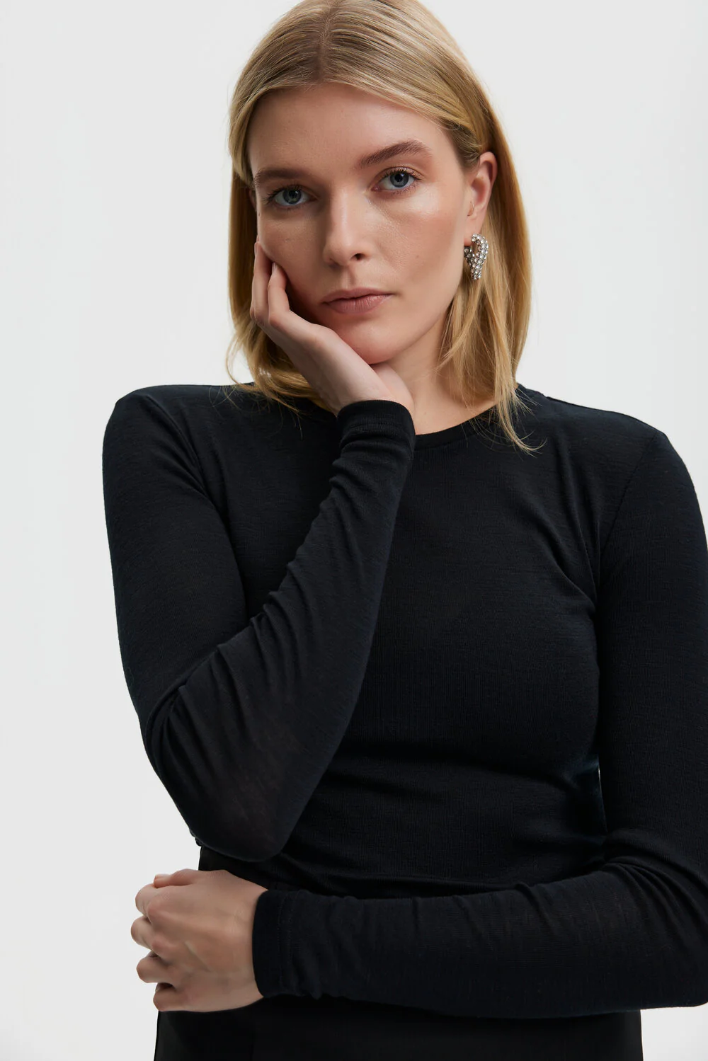 GESTUZ  NiniaGZ langærmet t-shirt - sort