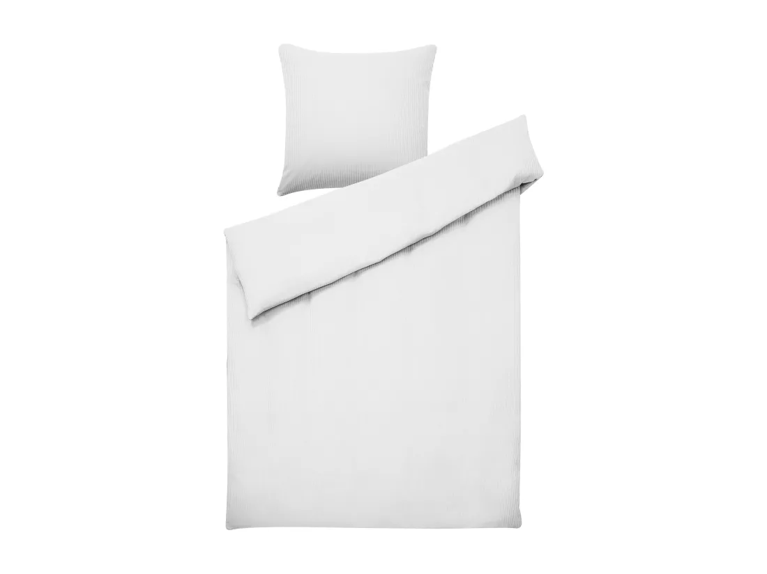 Ensemble de housses de couette AVONDALE Satin de coton 135 x 200 cm Blanc