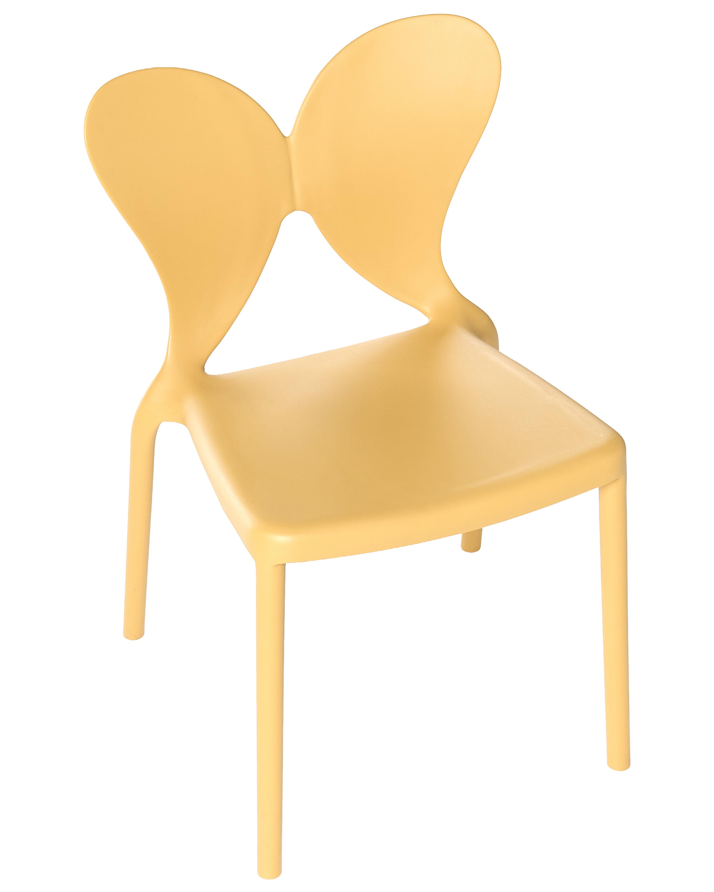 Set van 2 tuinstoelen LARISSA stapelbaar Geel
