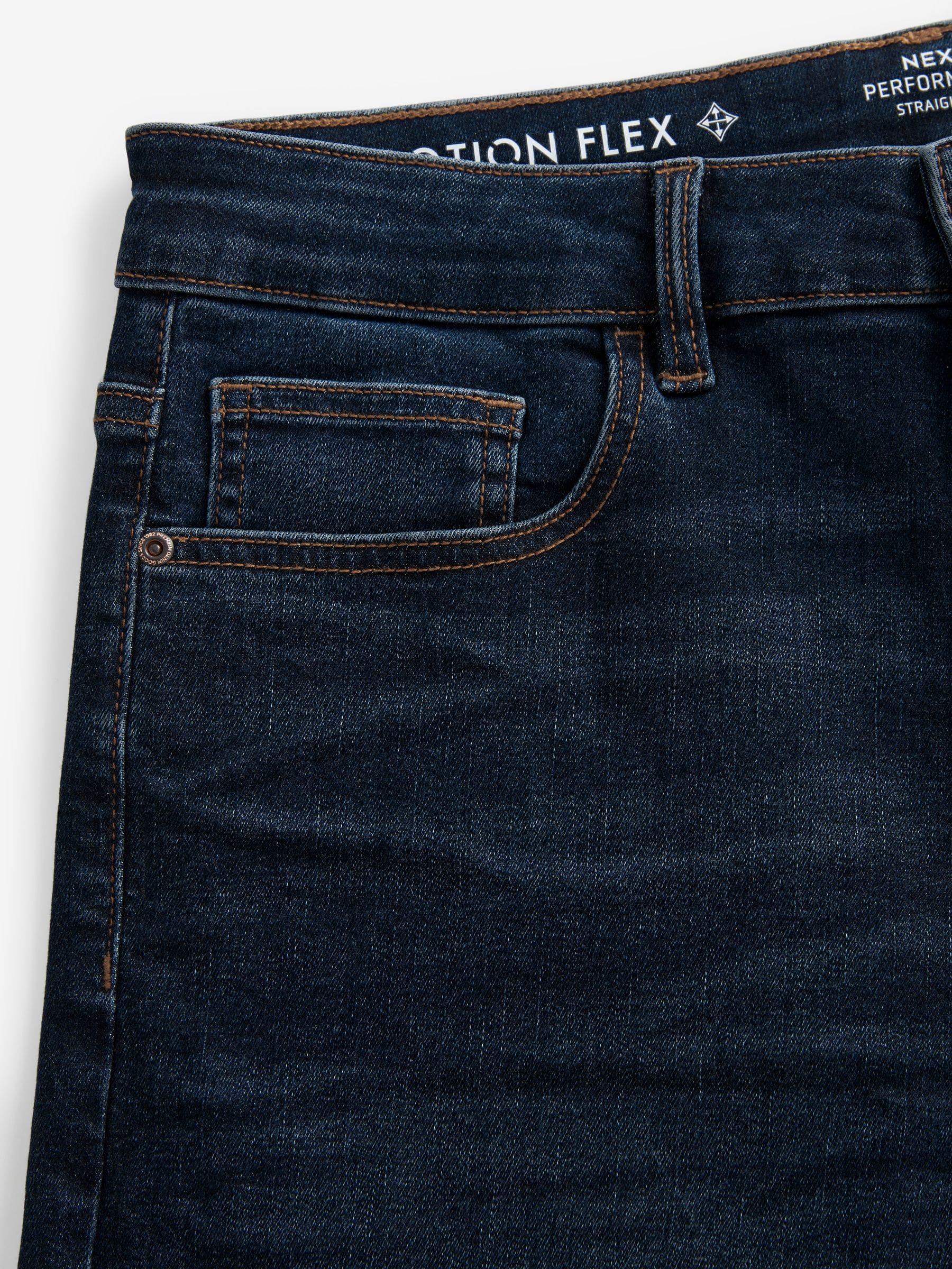 Medium-indigoblauw - Straight fit - Motionflex jeans