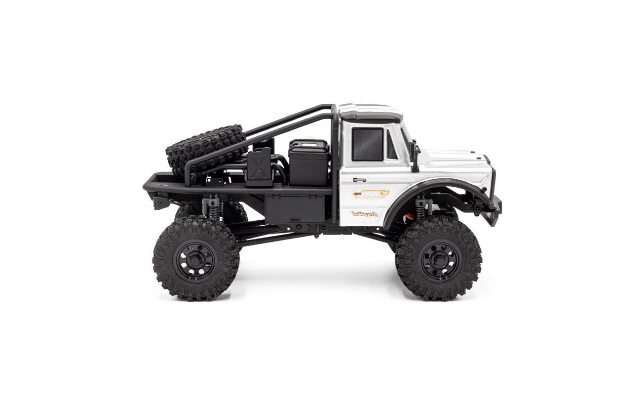 Scale Crawler CRX18 Flat Cage 4WD Silber, RTR, 1:18<br>Kleiner Rock Crawler im RTR Set