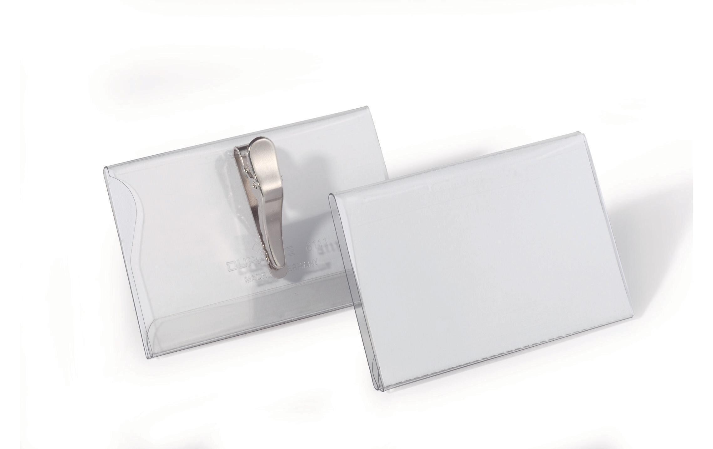 Namensschild mit Clip 25 x 90x54 mmNamensschilder, 25 Stück