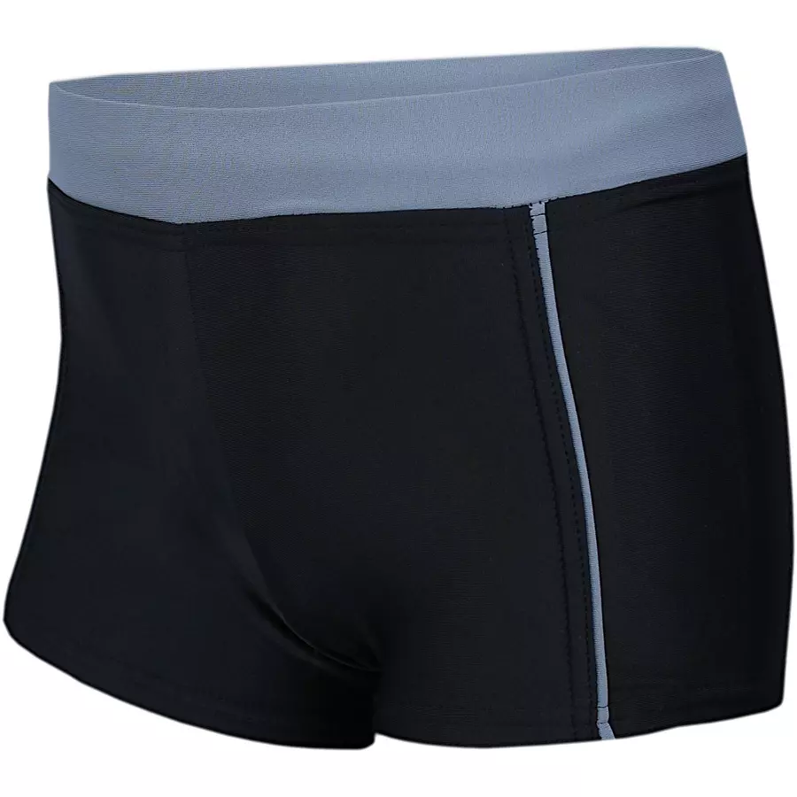 Aquarti Jungen Kinder Badehose Seitliche Paspel schwarzgrau