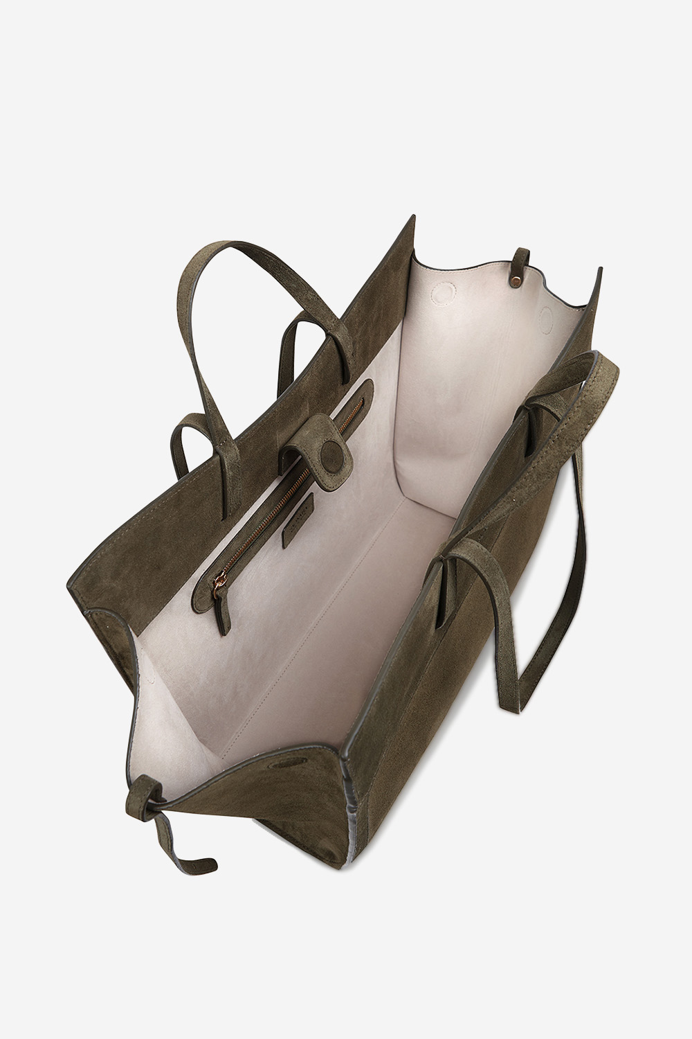 Shopping suede shoulder bag